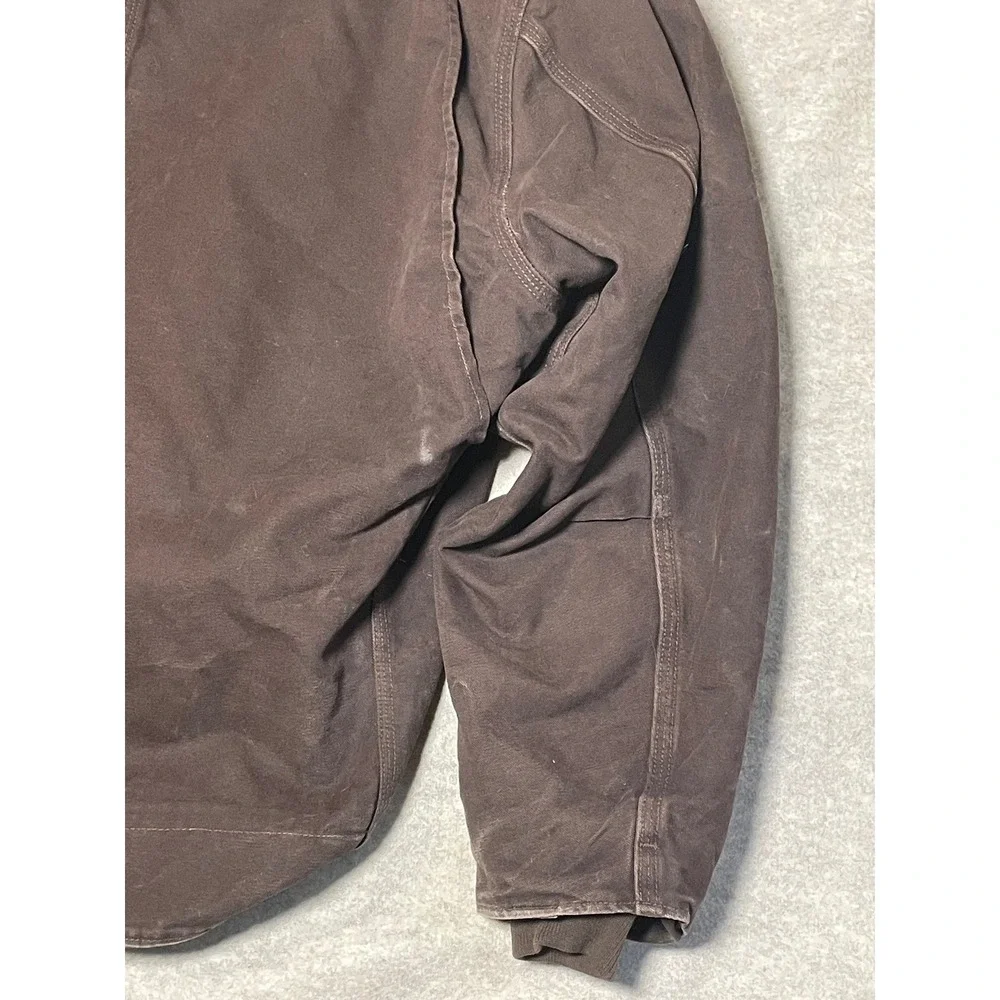 Carhartt J141 DKB Sandstone Sierra Jacket Sherpa Lined Dark Brown Mens 2XL Reg